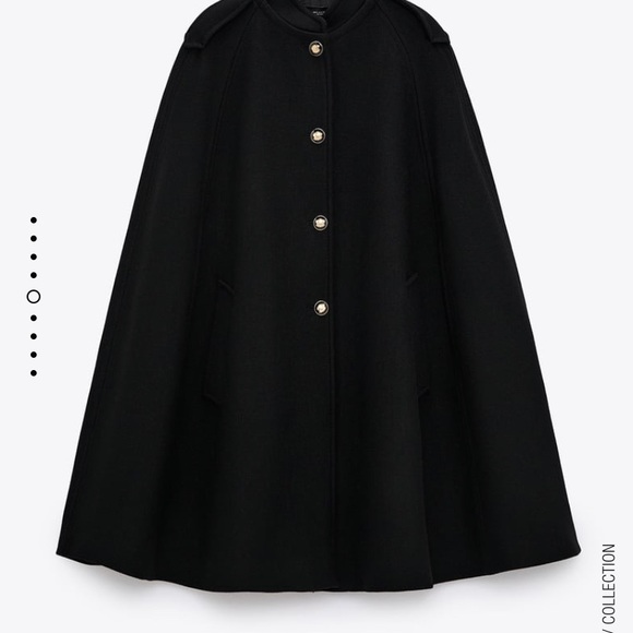Zara wool cape jacket NWT - Picture 3 of 5